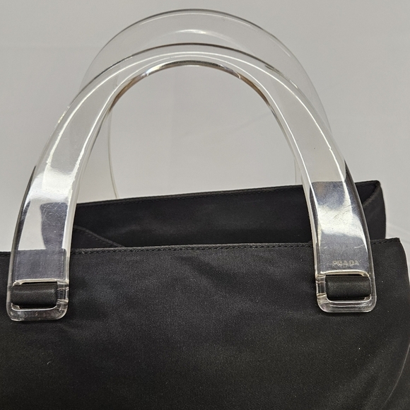 Prada Tessuto Nylon and Lucite Evening Tote Bag in Black - Picture 11 of 17